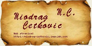 Miodrag Ćetković vizit kartica